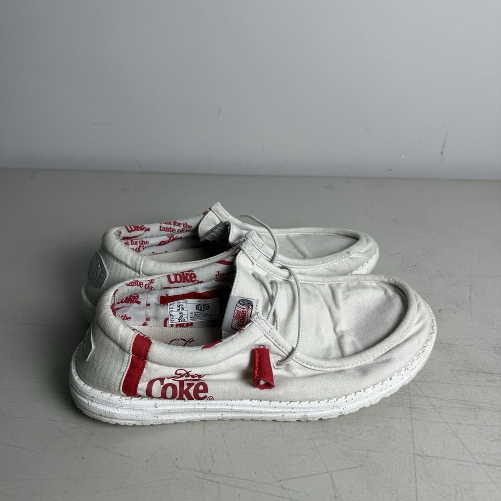 Hey Dude Diet Coke Coca Cola Wally Size 11 Slip On Casual Preppy Loafer Tie Shoe